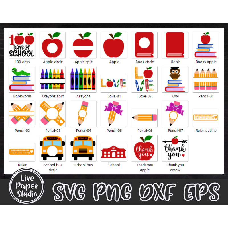Teacher SVG Bundle, Teacher Svg, School Svg, Teach Svg, Students, Back to School Svg, Pencil SVG, Kids Digital Download Png, Dxf, Eps Files - 2.jpg