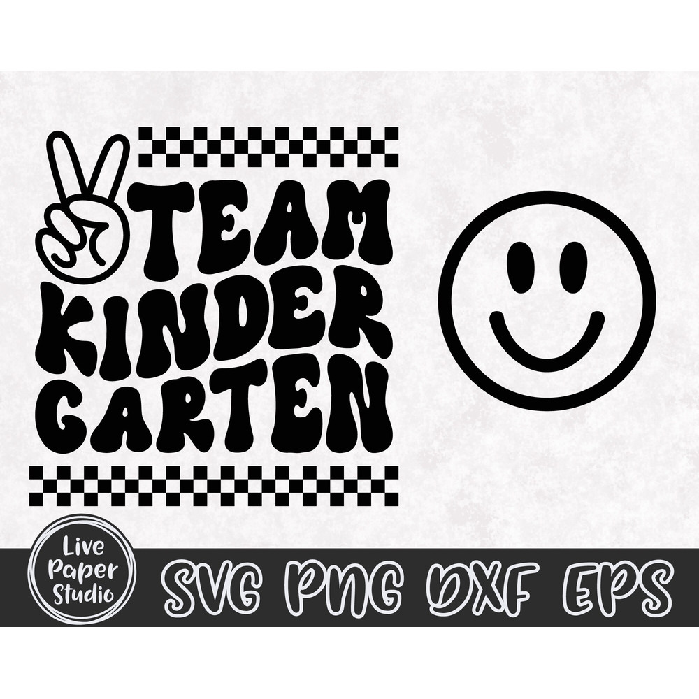Team Kindergarten Svg, Kindergarten Squad Svg, First day of School Svg, Back To School, Teacher Shirt, Digital Download Png, Dxf, Eps Files - 4.jpg