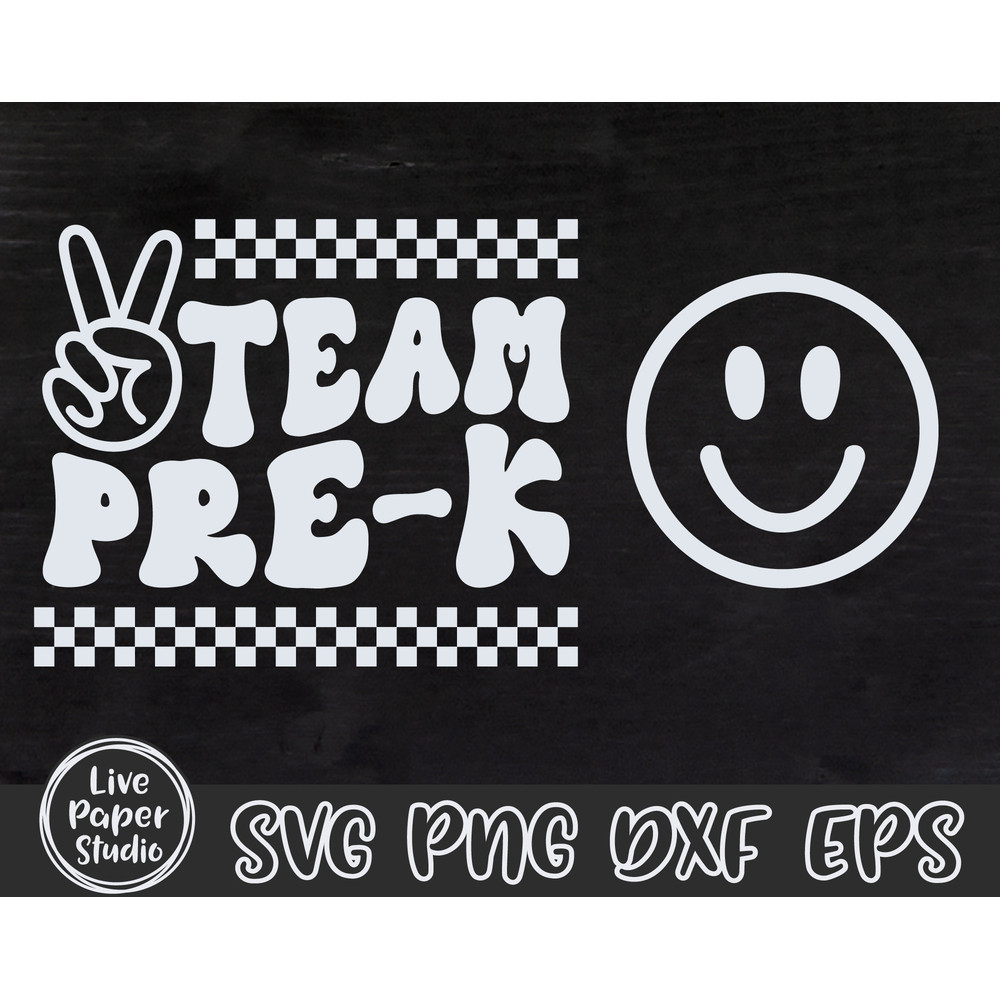 Team Pre-K Svg, Pre K Squad Svg, First day of School Svg, Back To School Svg, Teacher Shirt, Groovy Svg, Digital Download Png, Dxf, Eps File - 3.jpg