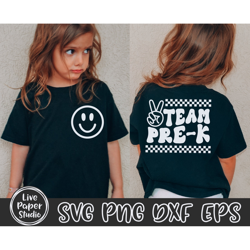 Team Pre-K Svg, Pre K Squad Svg, First day of School Svg, Back To School Svg, Teacher Shirt, Groovy Svg, Digital Download Png, Dxf, Eps File - 5.jpg