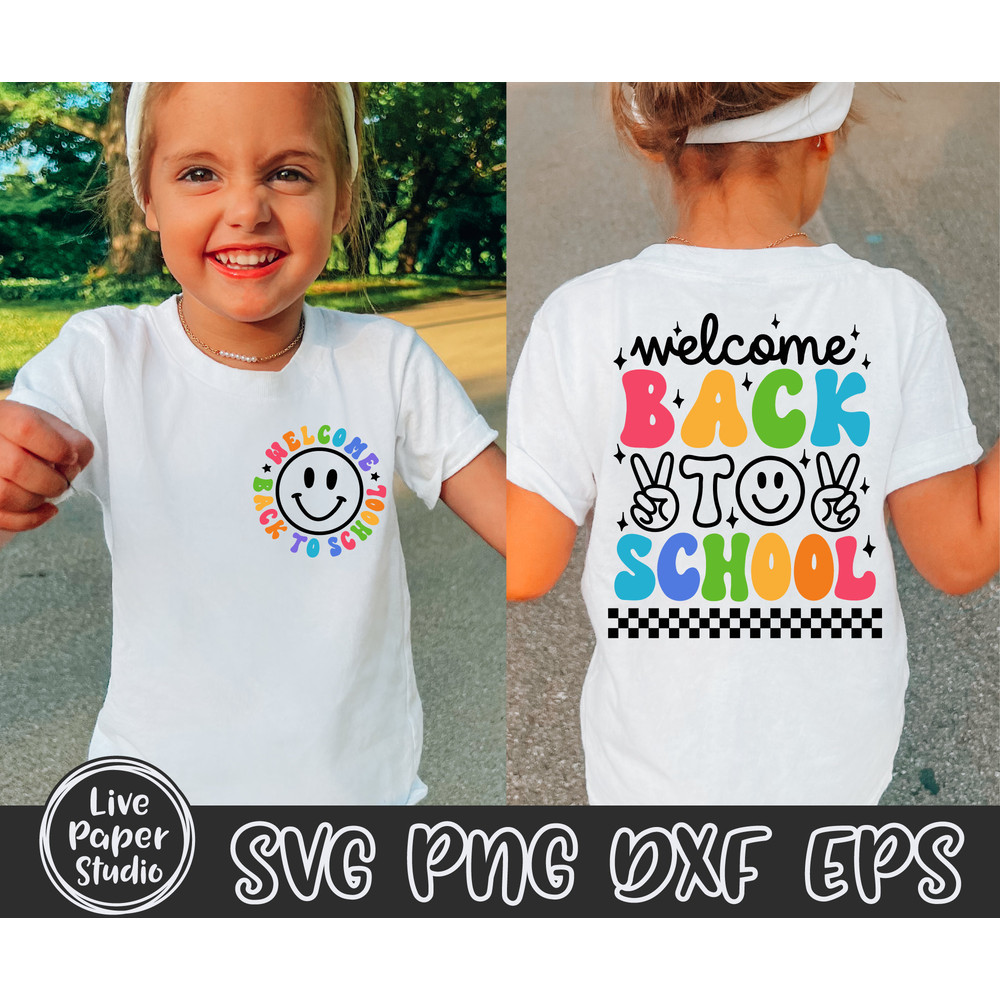Welcome Back To School SVG, Retro Back To School SVG, Back To School Shirt Svg, First Day of School Svg, Digital Download Png, Dxf, Eps File - 2.jpg