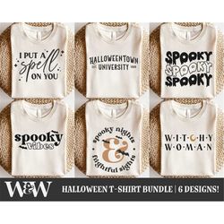 halloween t-shirt svg bundle | halloween svg bundle | fall svg | retro halloween svg | boho halloween svg | witch vibe
