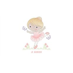 Ballerina embroidery designs - Ballet embroidery design machine embroidery pattern - instant download - filled design gi