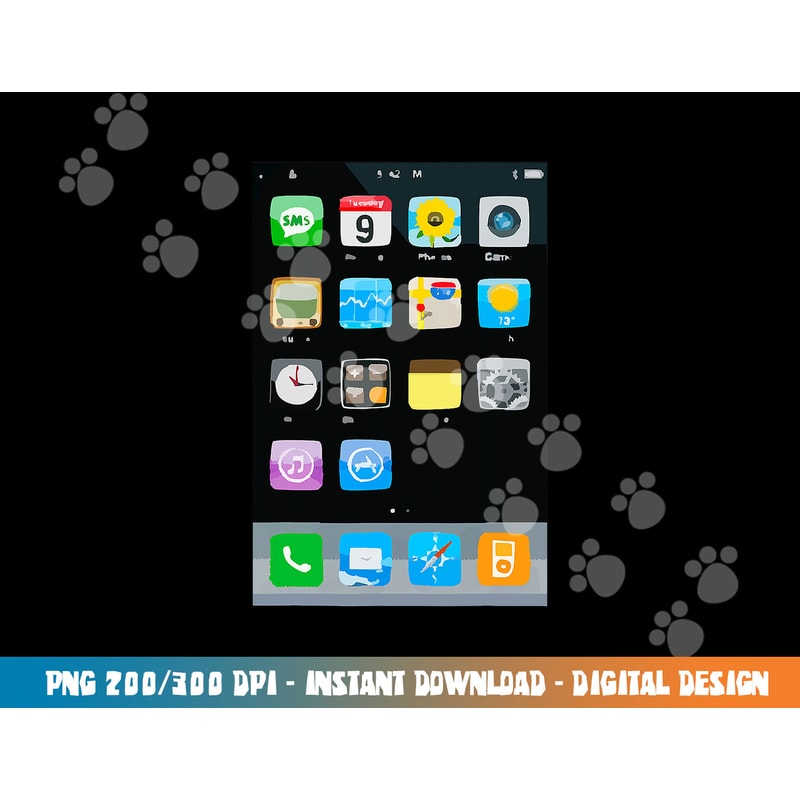 Cell Phone Smartphone Mobile App Halloween Costume png, sublimation copy.jpg