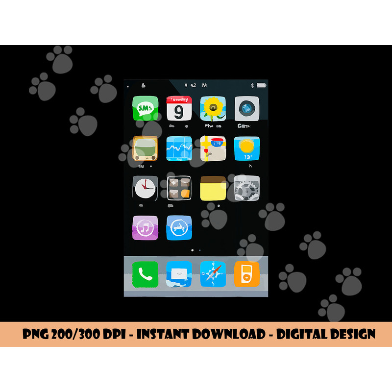 Cell Phone Smartphone Mobile App Halloween Costume png, sublimation copy.jpg