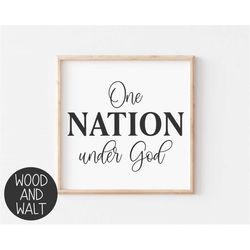 one nation under god svg | independence day cut file | 4th of july design | modern patriotic sign | america 1776 | cricu