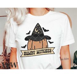 howdy witches svg png | retro halloween svg | western halloween svg | witches hat pumpkin svg | boo haw svg | halloween