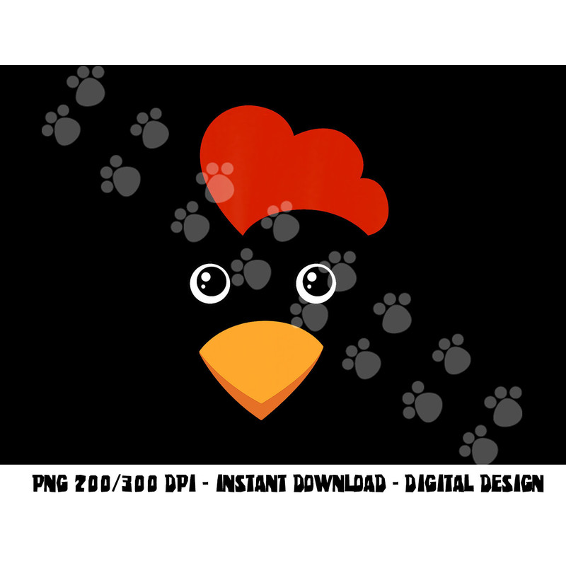 Chicken Face Costume Cute Easy Animal Halloween Gift png,sublimation copy.jpg