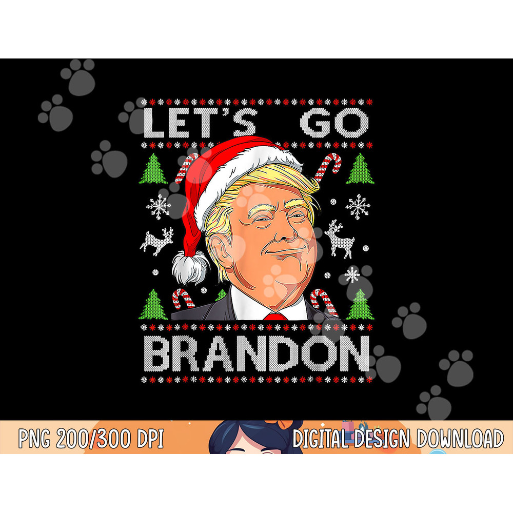 Funny Let s Go Brandon Trump Ugly Christmas png,sublimation copy.jpg
