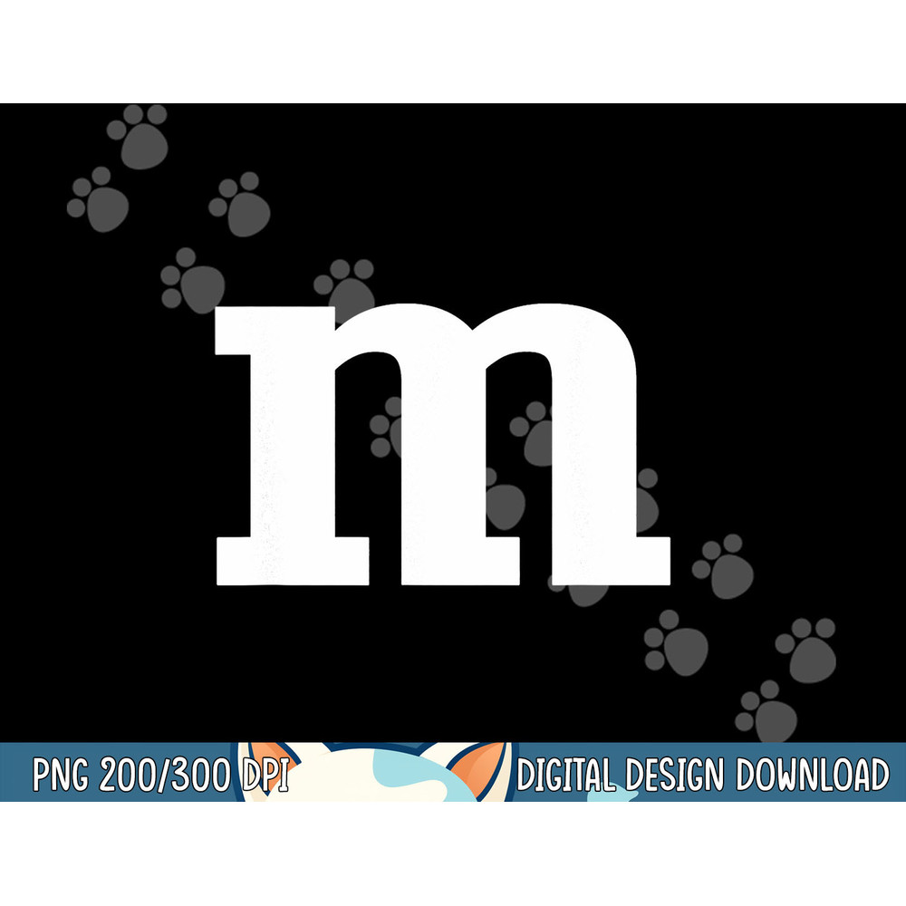 Funny Letter m Chocolate Candy Halloween Team Groups Costume png, sublimation copy.jpg