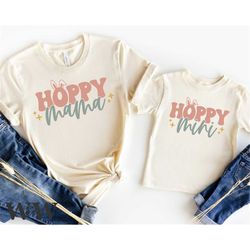 hoppy mama svg | hoppy mini svg | mommy and me svg | matching easter shirts svg | retro easter svg | mama bunny svg | cr