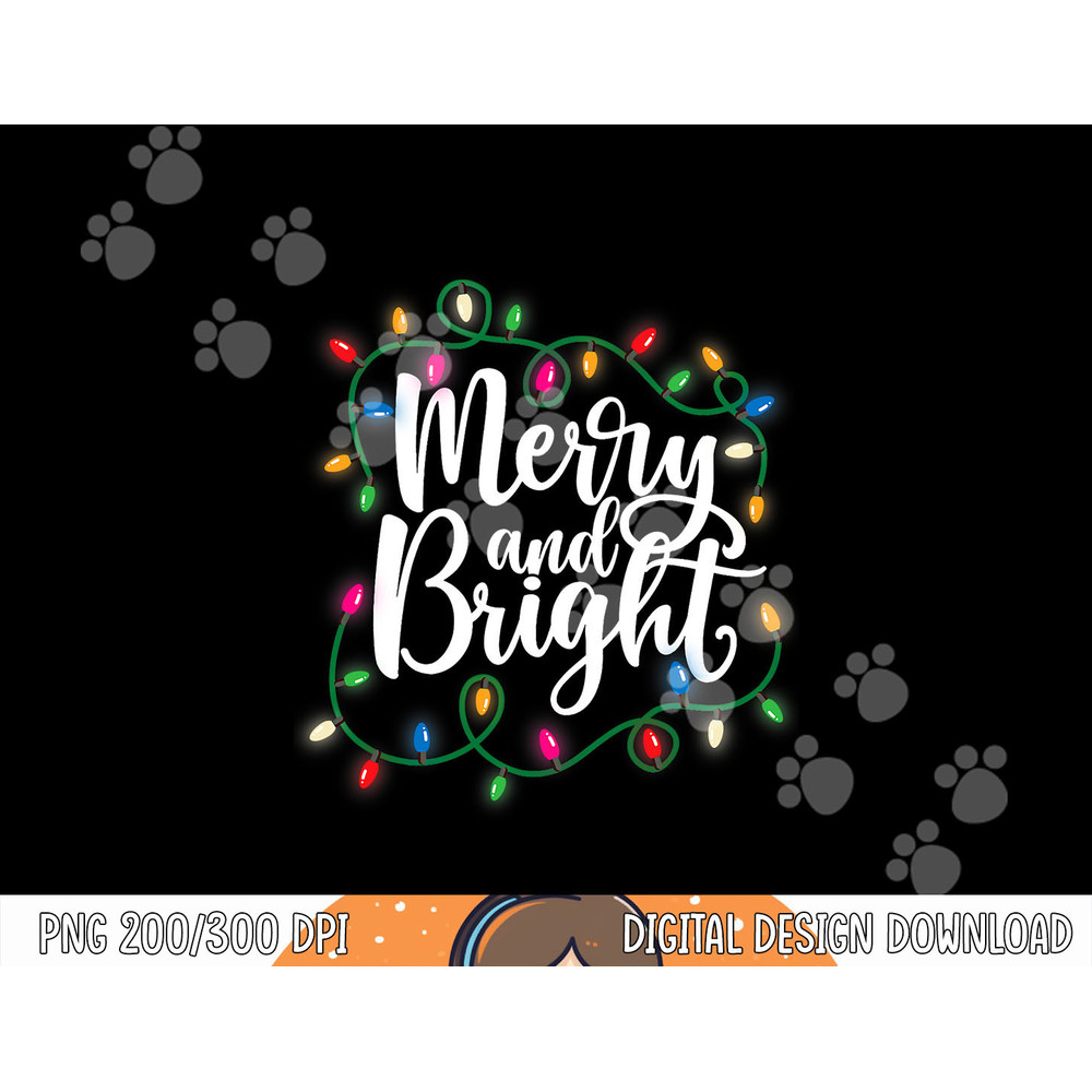 Funny Merry and Bright Christmas Lights Xmas Holiday Short Sleeve png,sublimation copy.jpg