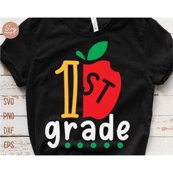 1st grade svg, first grade svg, back to school svg, first day of school svg, hello 1st grade svg, kids school design, sc