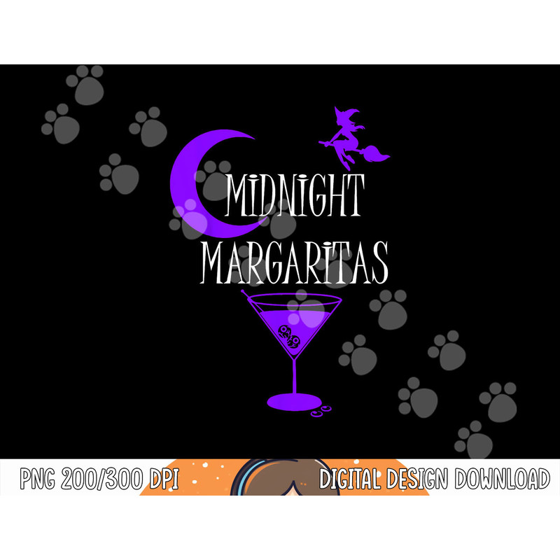 Funny Midnight Margaritas png, sublimation Witch Halloween Drinking png, sublimation copy.jpg