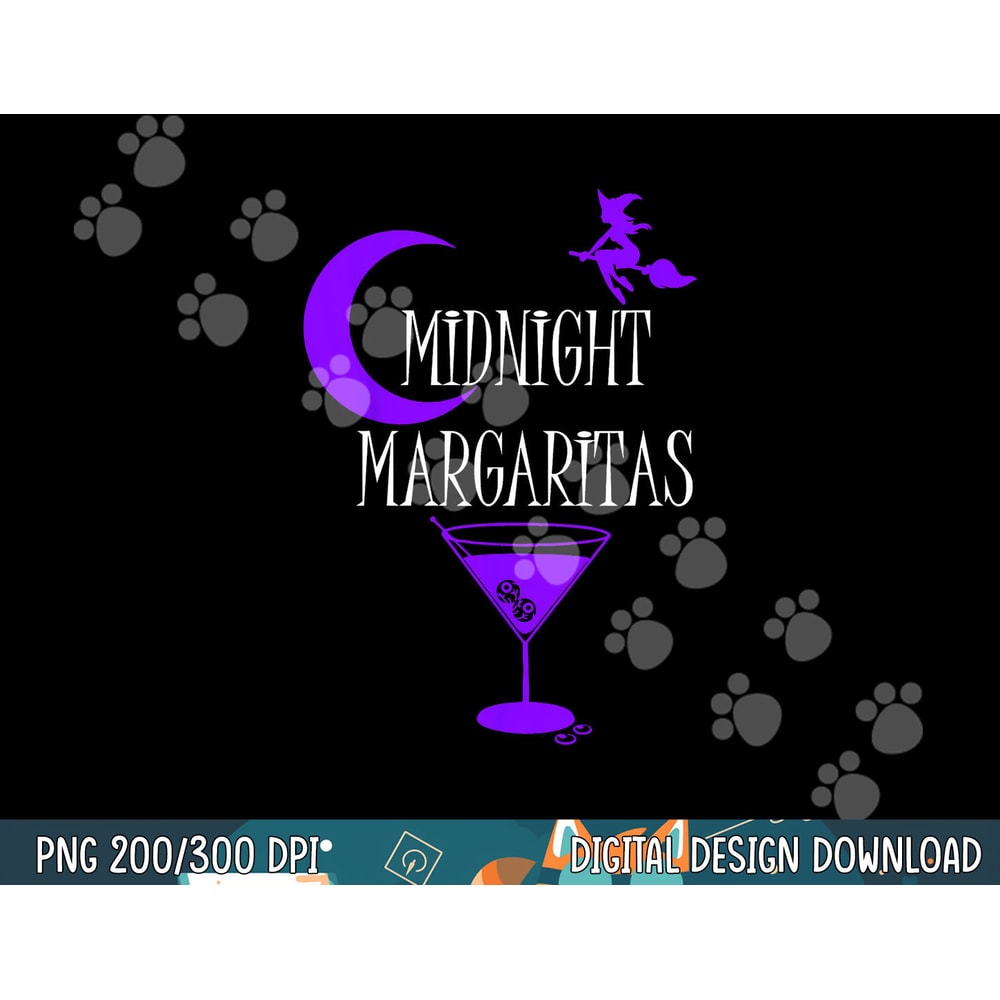 Funny Midnight Margaritas png, sublimation Witch Halloween Drinking png, sublimation copy.jpg