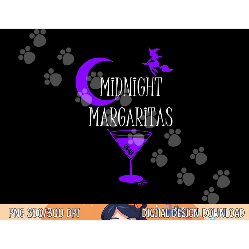 Funny Midnight Margaritas png, sublimation Witch Halloween Drinking png, sublimation copy.jpg