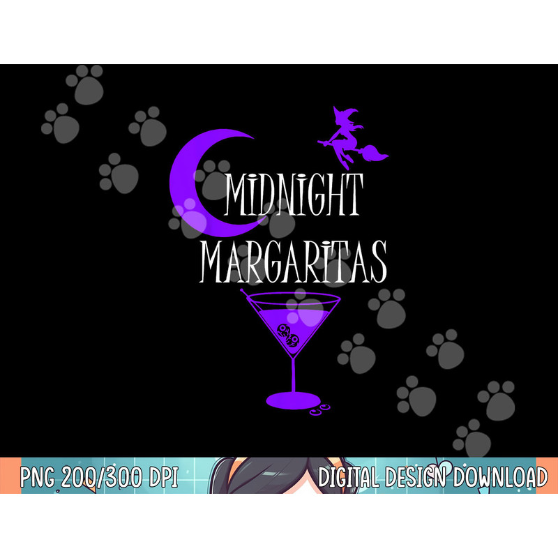 Funny Midnight Margaritas png, sublimation Witch Halloween Drinking png, sublimation copy.jpg