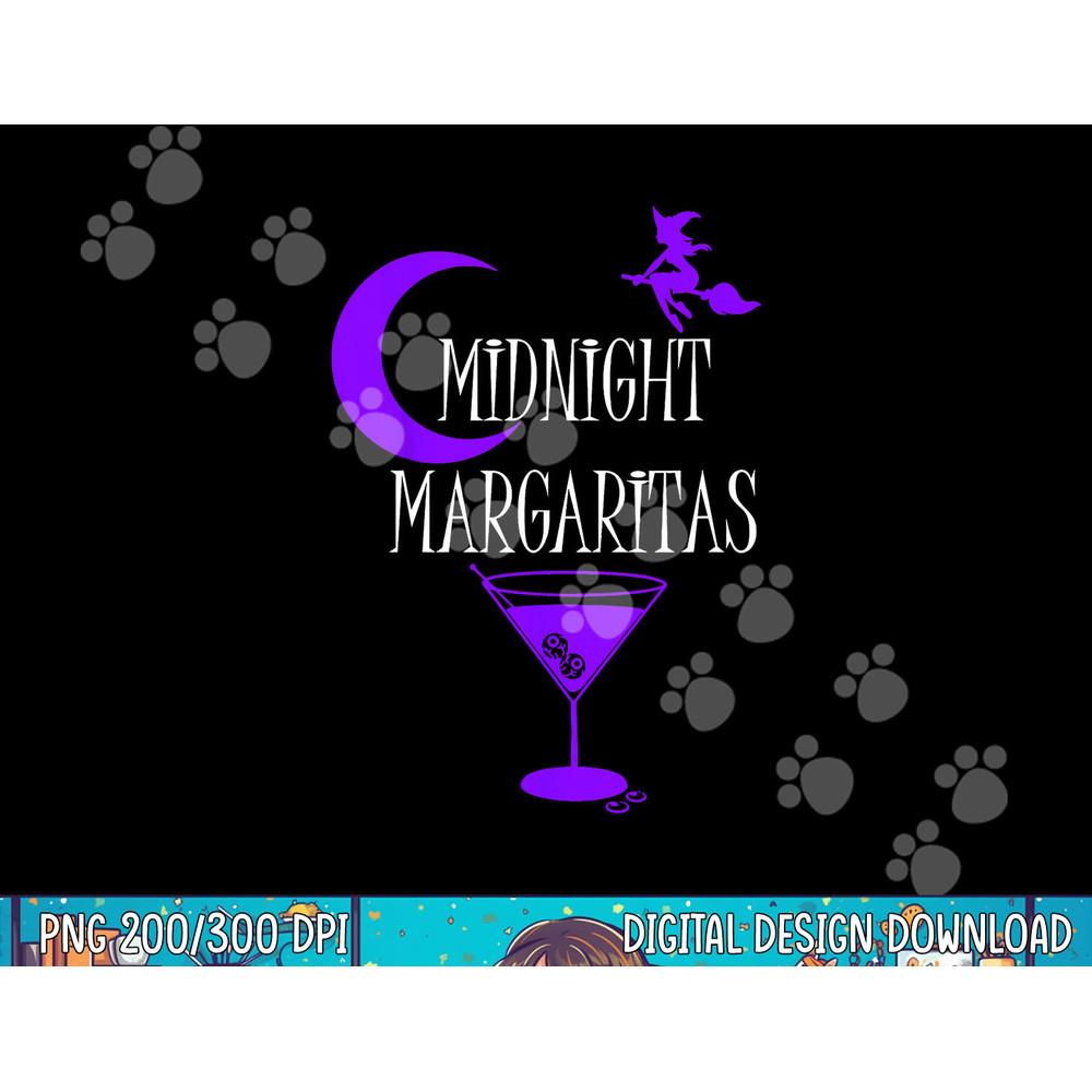 Funny Midnight Margaritas png, sublimation Witch Halloween Drinking png, sublimation copy.jpg
