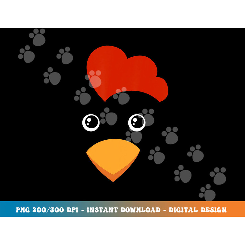 Chicken Face Costume Cute Easy Animal Halloween Gift png,sublimation copy.jpg