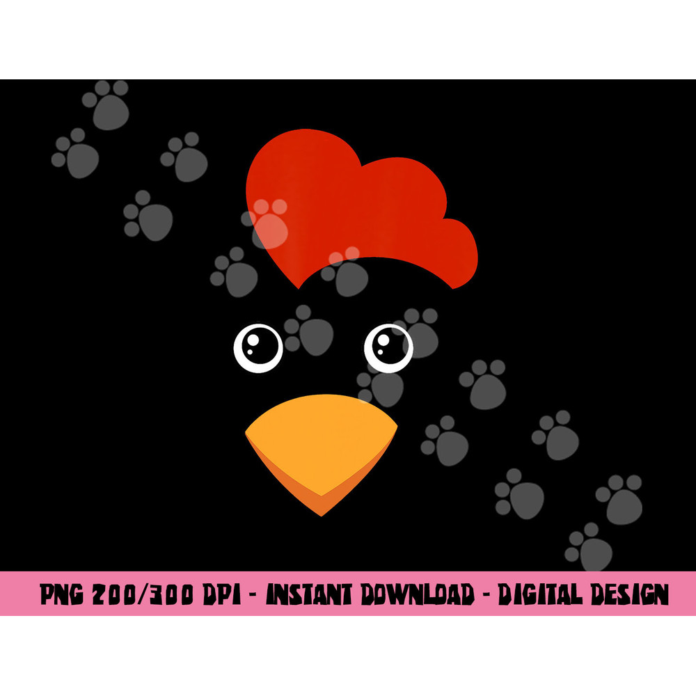 Chicken Face Costume Cute Easy Animal Halloween Gift png,sublimation copy.jpg