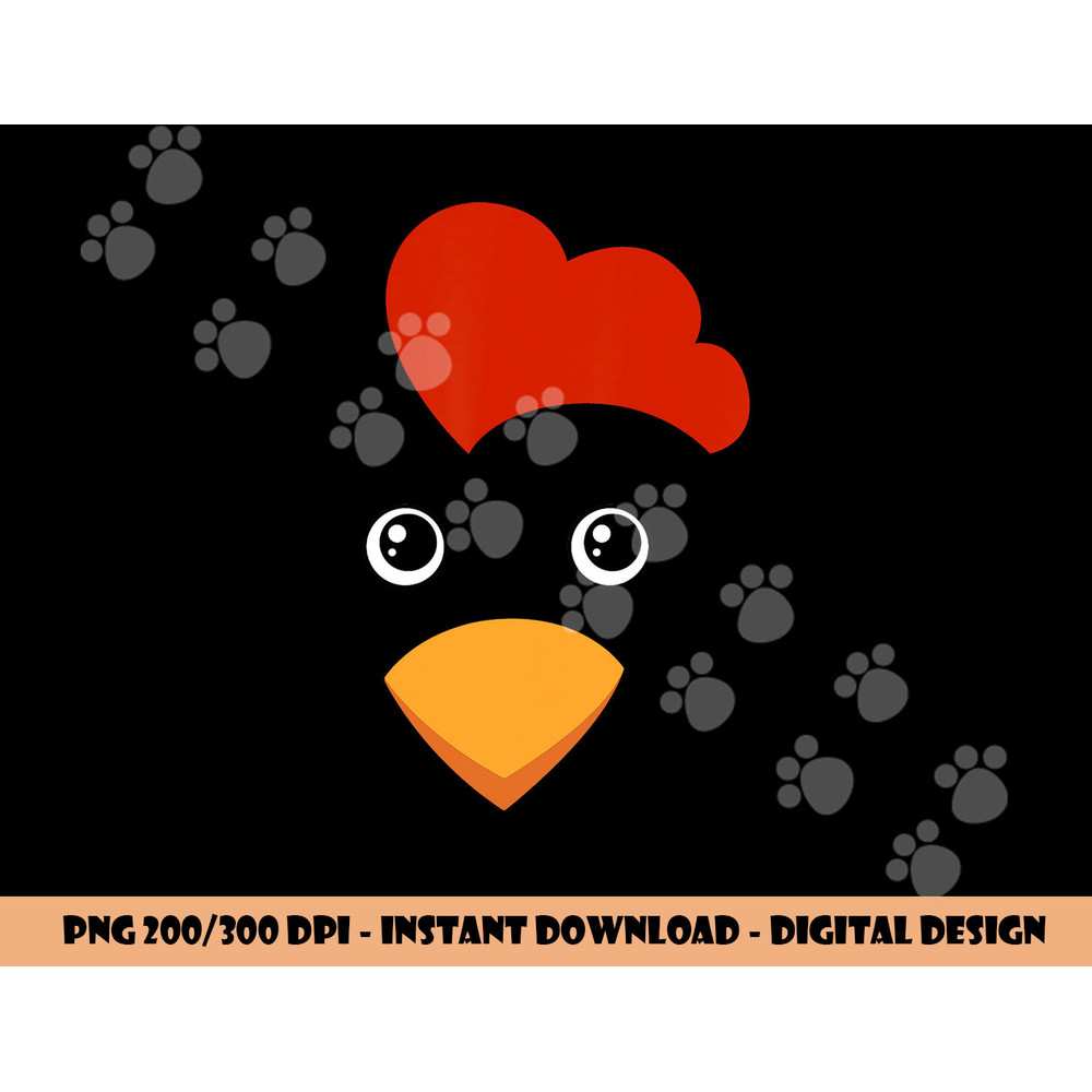 Chicken Face Costume Cute Easy Animal Halloween Gift png,sublimation copy.jpg