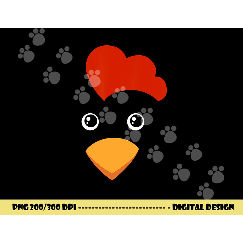 Chicken Face Costume Cute Easy Animal Halloween Gift png,sublimation copy.jpg