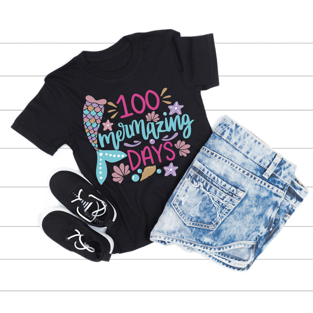 100 Days of School SVG, 100th Day of School svg, 100 Days , Mermaid svg, Magical svg, Teacher svg, School svg, School Shirt, Cut File Cricut - 4.jpg