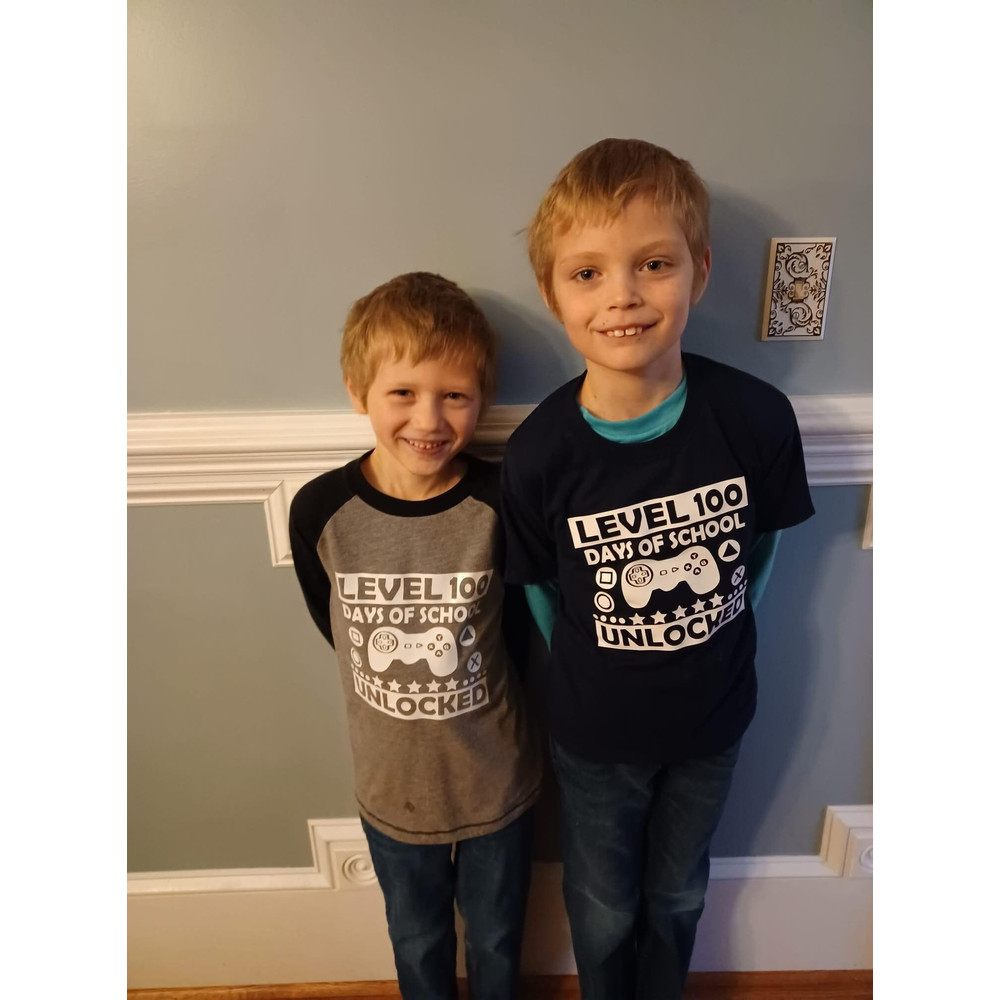 100 Days of School SVG, 100th Day of School svg, 100 Days svg, Level 100 svg, Unlocked svg, School svg, School Shirt, Cut File for Cricut - 4.jpg