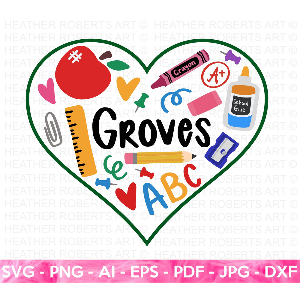 Custom Order - Teacher Heart SVG, Teacher Sublimation, Back to School, Teacher Gift, Teacher Shirt svg, School Supplies svg, Cricut Cut File - 1.jpg