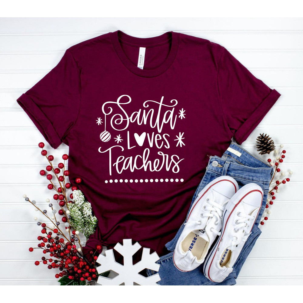 Santa Loves Teachers SVG, Teachers SVG, Teacher Life SVG, Christmas svg, School Christmas svg, Santa svg, Teacher Gift svg, Cut File Cricut - 3.jpg