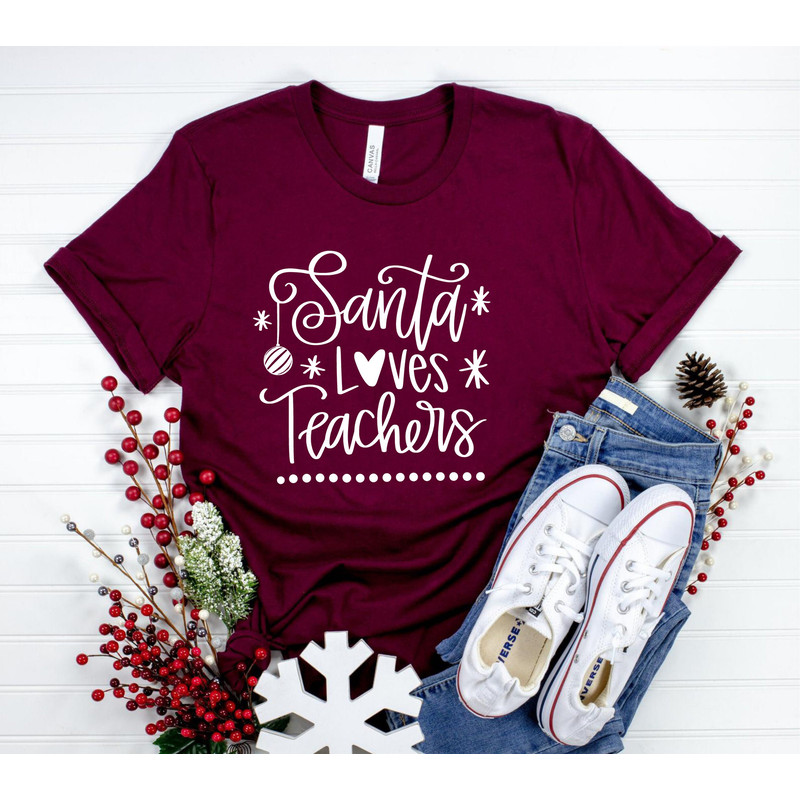 Santa Loves Teachers SVG, Teachers SVG, Teacher Life SVG, Christmas svg, School Christmas svg, Santa svg, Teacher Gift svg, Cut File Cricut - 3.jpg