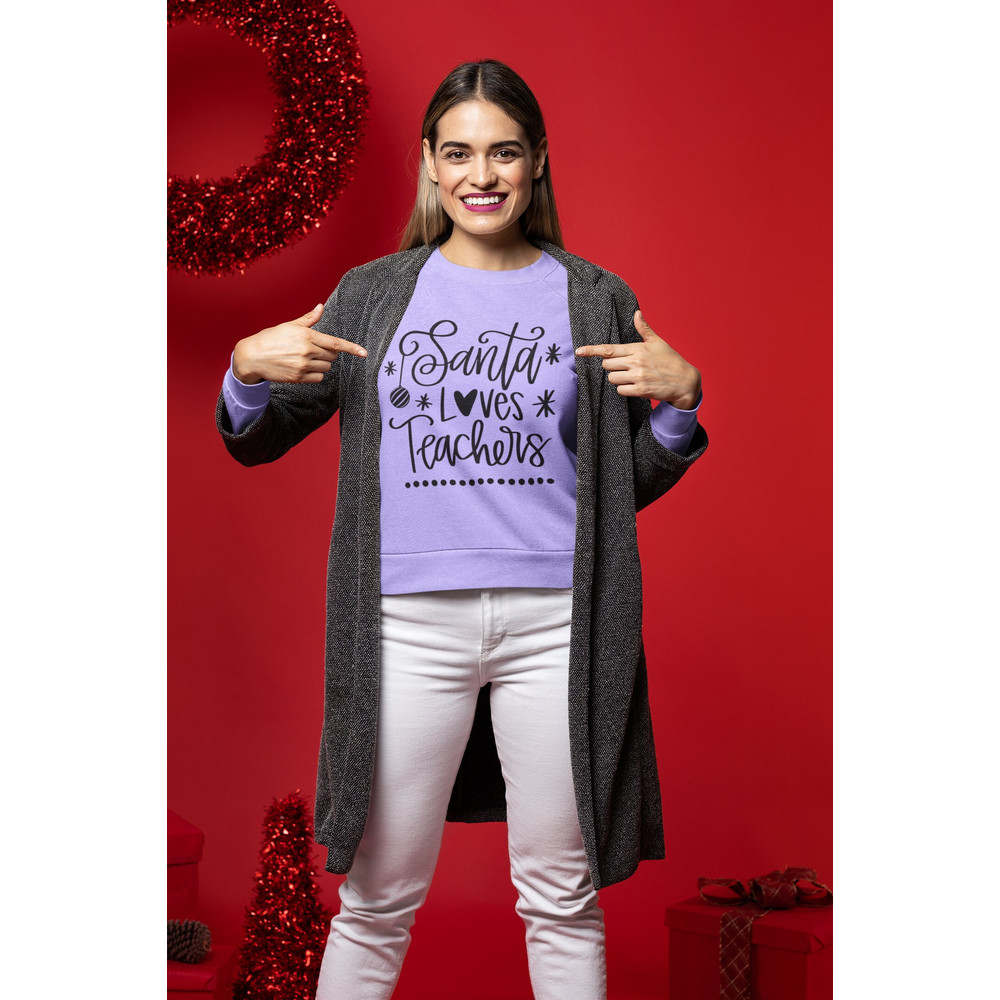 Santa Loves Teachers SVG, Teachers SVG, Teacher Life SVG, Christmas svg, School Christmas svg, Santa svg, Teacher Gift svg, Cut File Cricut - 4.jpg