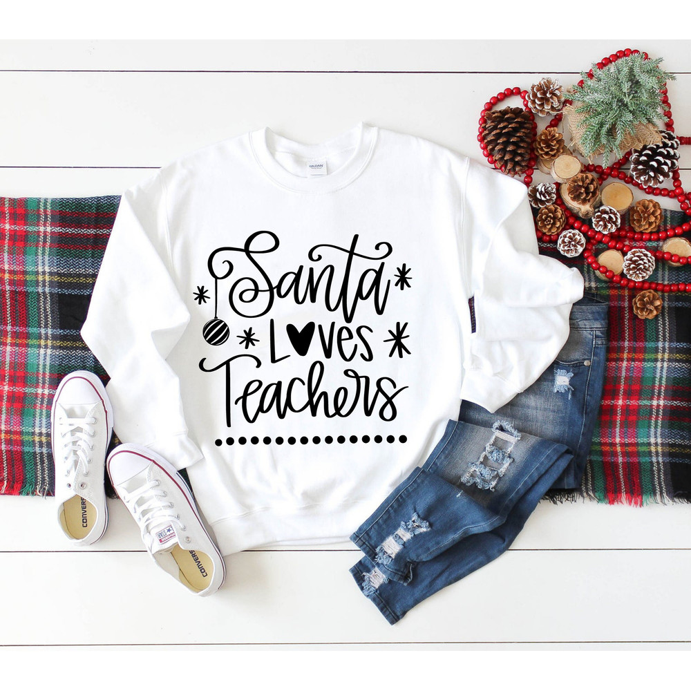 Santa Loves Teachers SVG, Teachers SVG, Teacher Life SVG, Christmas svg, School Christmas svg, Santa svg, Teacher Gift svg, Cut File Cricut - 5.jpg