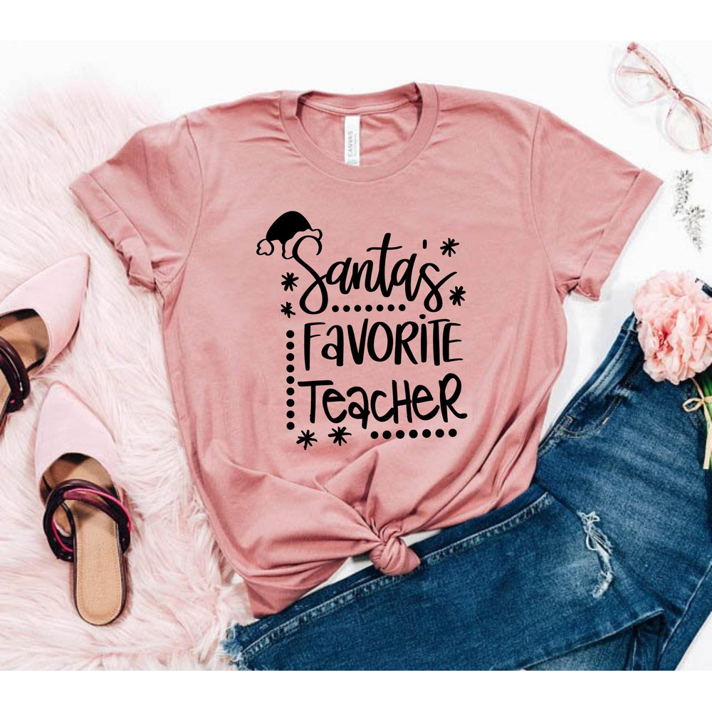 Santa's Favorite Teacher SVG, Teachers SVG, Teacher Life SVG, Christmas svg, School Christmas svg, Santa svg, Teacher Gift, Cut File Cricut - 3.jpg