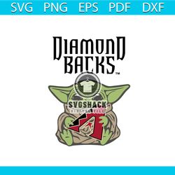 diamond backs baby yoda svg, sport svg, sport logo team svg, sport gift svg, baby yoda svg, diamond backs svg, diamond b