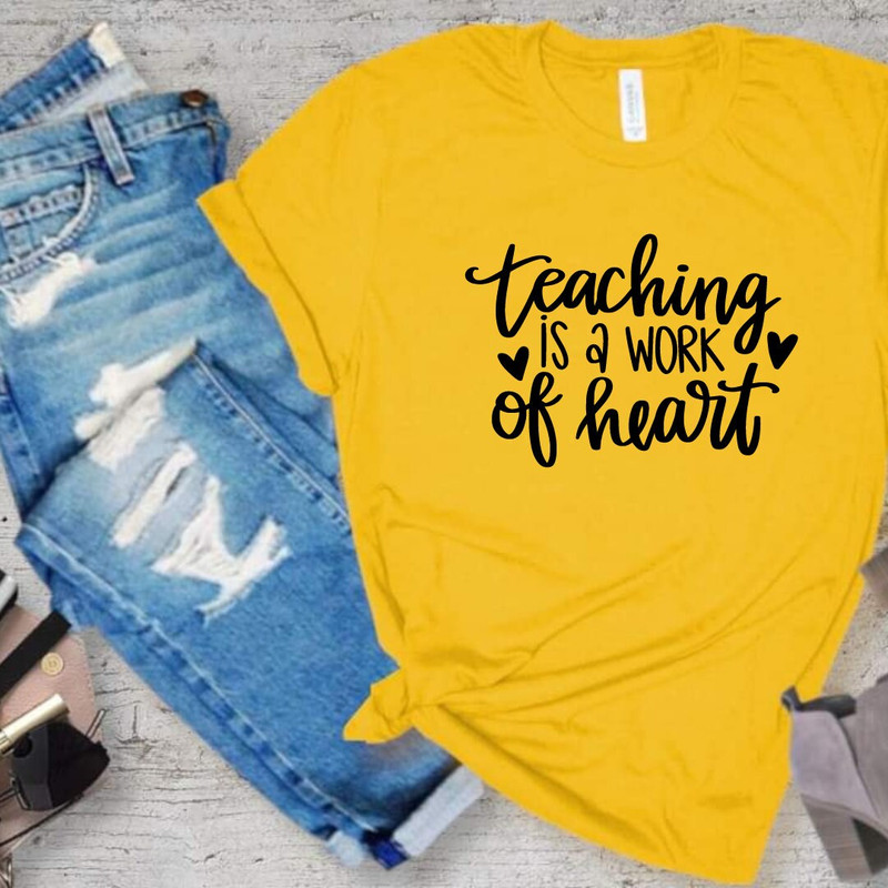 Teaching is a Work of Heart Svg, Teacher's Day Svg, Teacher Gift, Teacher Shirt svg, Teacher Quote svg, Teacher Sayings, Cricut Cut File - 3.jpg