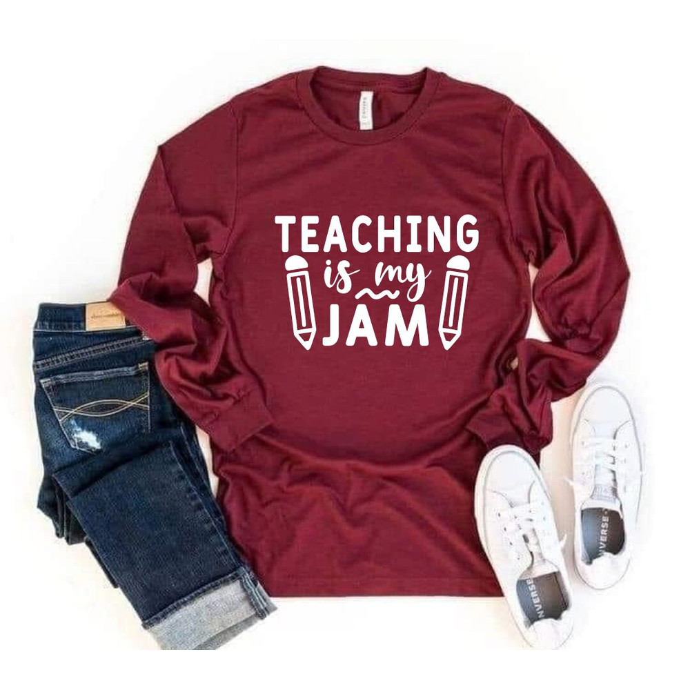 Teaching is my Jam SVG,Teacher svg, Back to School Svg, School Svg, School Shirt svg, Teacher Shirts Svg,Gift for Teachers, Cut File Cricut, - 3.jpg