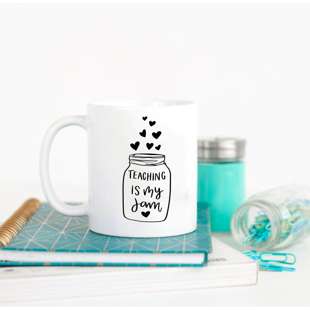 Teaching Is My Jam SVG, Distance Learning svg, Zoom Teacher svg, Mason jam clipart, stickers svg, back to school svg, Cut File Cricut - 3.jpg