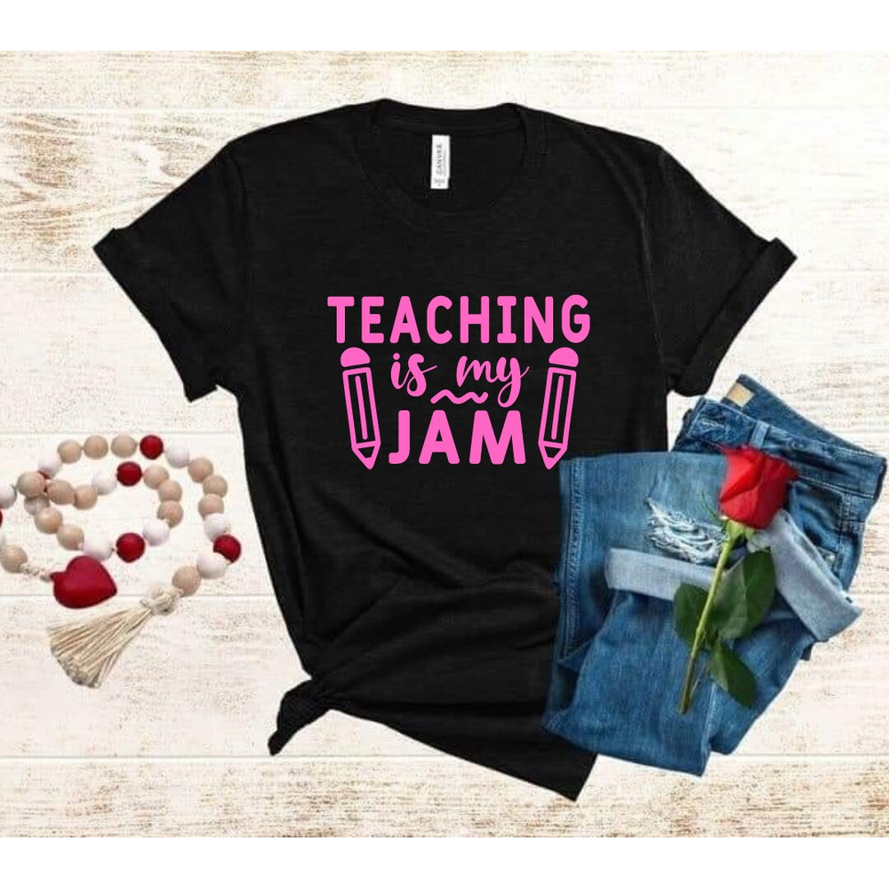 Teaching is my Jam SVG,Teacher svg, Back to School Svg, School Svg, School Shirt svg, Teacher Shirts Svg,Gift for Teachers, Cut File Cricut, - 5.jpg