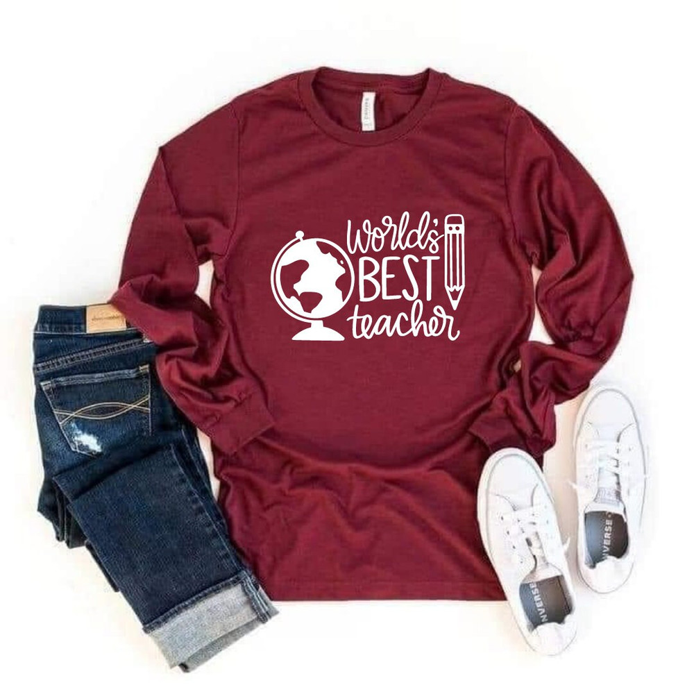 World's Best Teacher Svg, Teacher's Day Svg, Teacher Gift, Teacher Shirt svg, Teacher Quote svg, Teacher Sayings, Cricut Cut File - 3.jpg