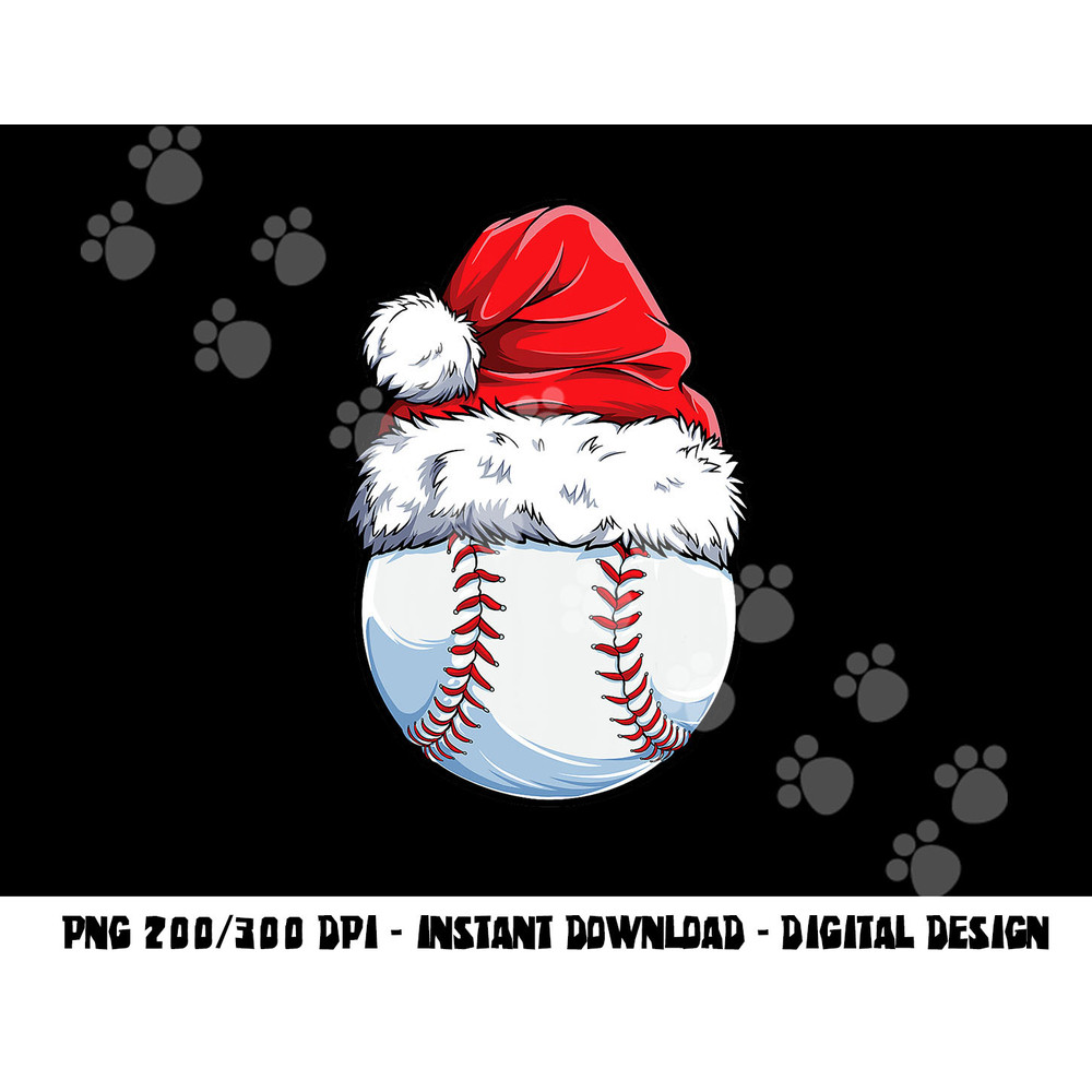 Christmas Baseball Ball Santa Hat Xmas Boys Catcher Pitcher png, sublimation copy.jpg