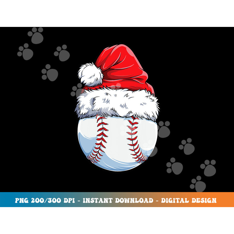 Christmas Baseball Ball Santa Hat Xmas Boys Catcher Pitcher png, sublimation copy.jpg