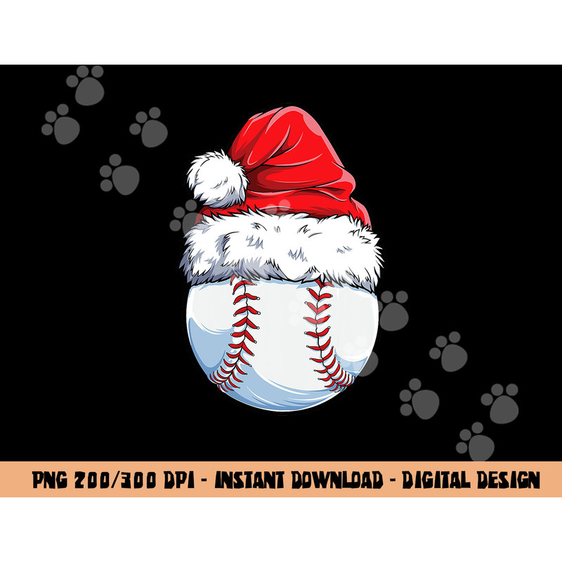 Christmas Baseball Ball Santa Hat Xmas Boys Catcher Pitcher png, sublimation copy.jpg