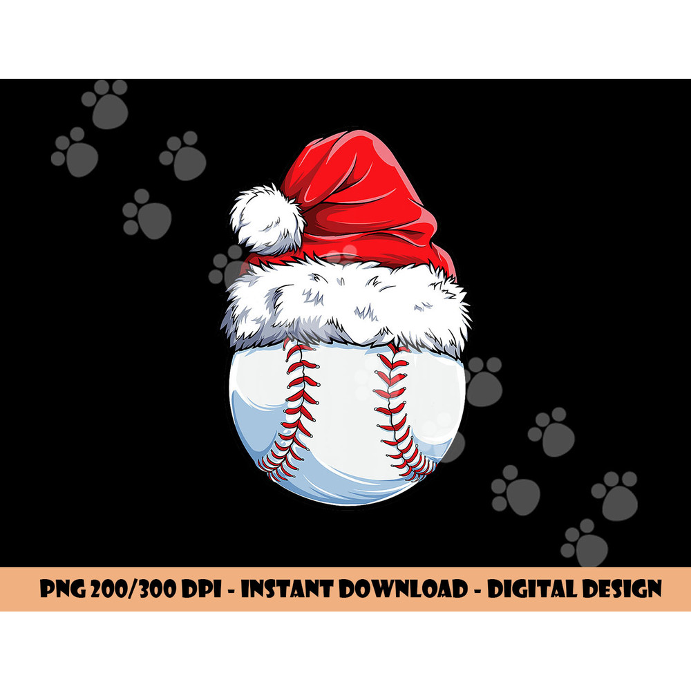 Christmas Baseball Ball Santa Hat Xmas Boys Catcher Pitcher png, sublimation copy.jpg