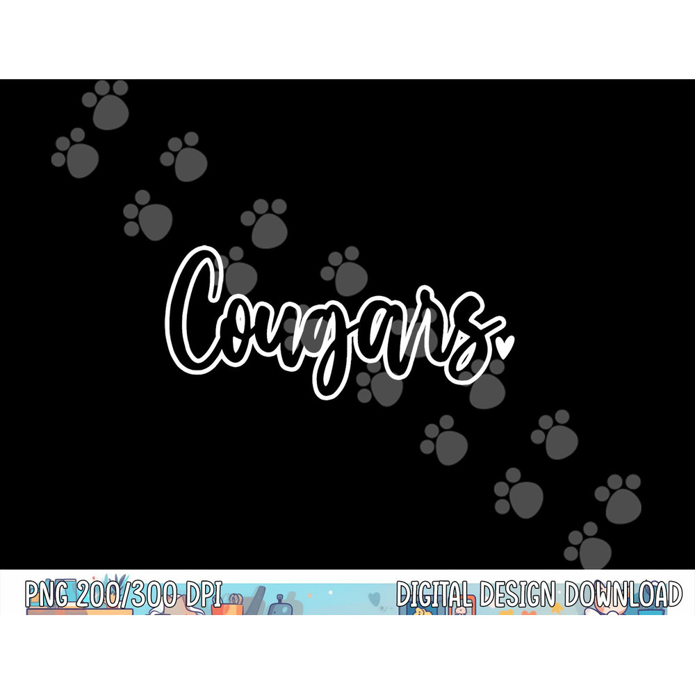 Cougars School Sports Fan Team Spirit Mascot Gift  png, sublimation copy.jpg