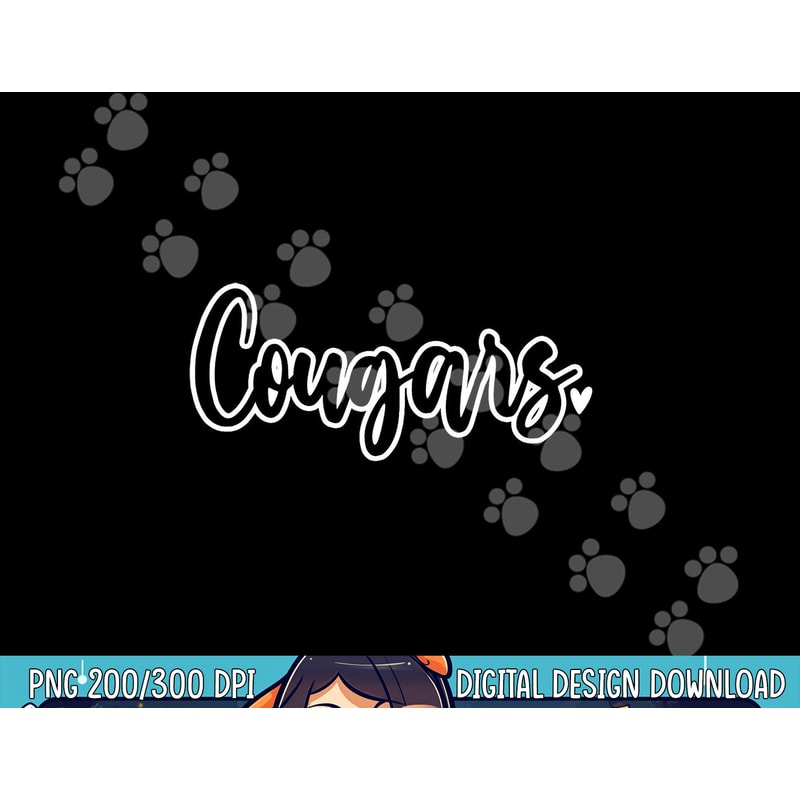 Cougars School Sports Fan Team Spirit Mascot Gift png, sublimation copy.jpg