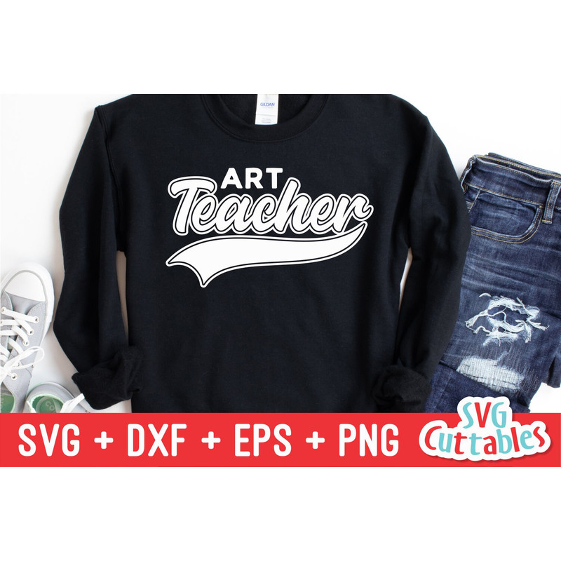 Art Teacher svg - Teacher Cut File - Occupation - Swoosh - svg - dxf - eps - png - Cut File - Silhouette - Cricut - Digital Download - 2.jpg