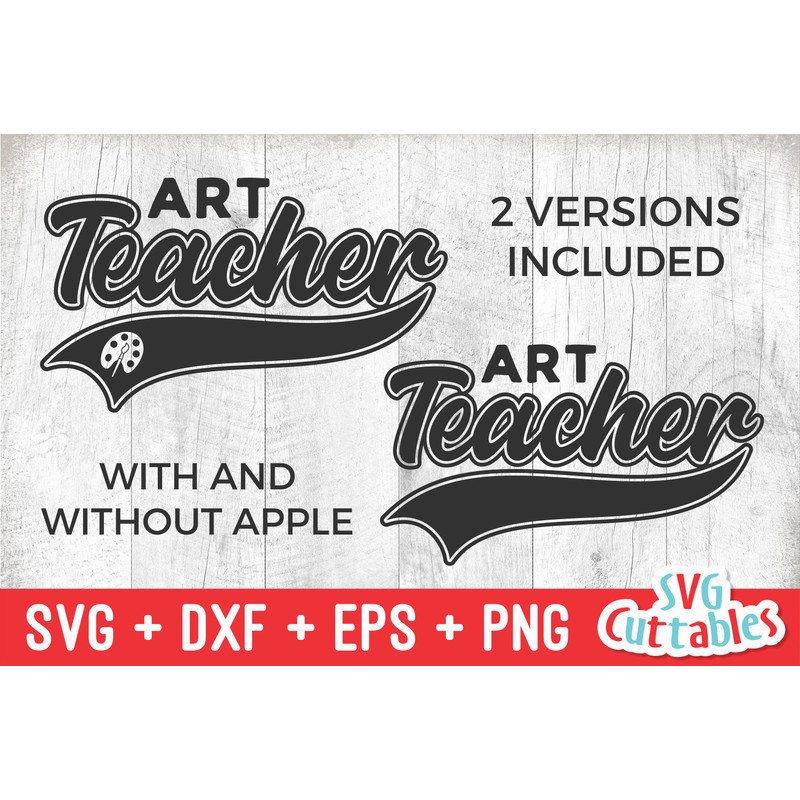 Art Teacher svg - Teacher Cut File - Occupation - Swoosh - svg - dxf - eps - png - Cut File - Silhouette - Cricut - Digital Download - 3.jpg