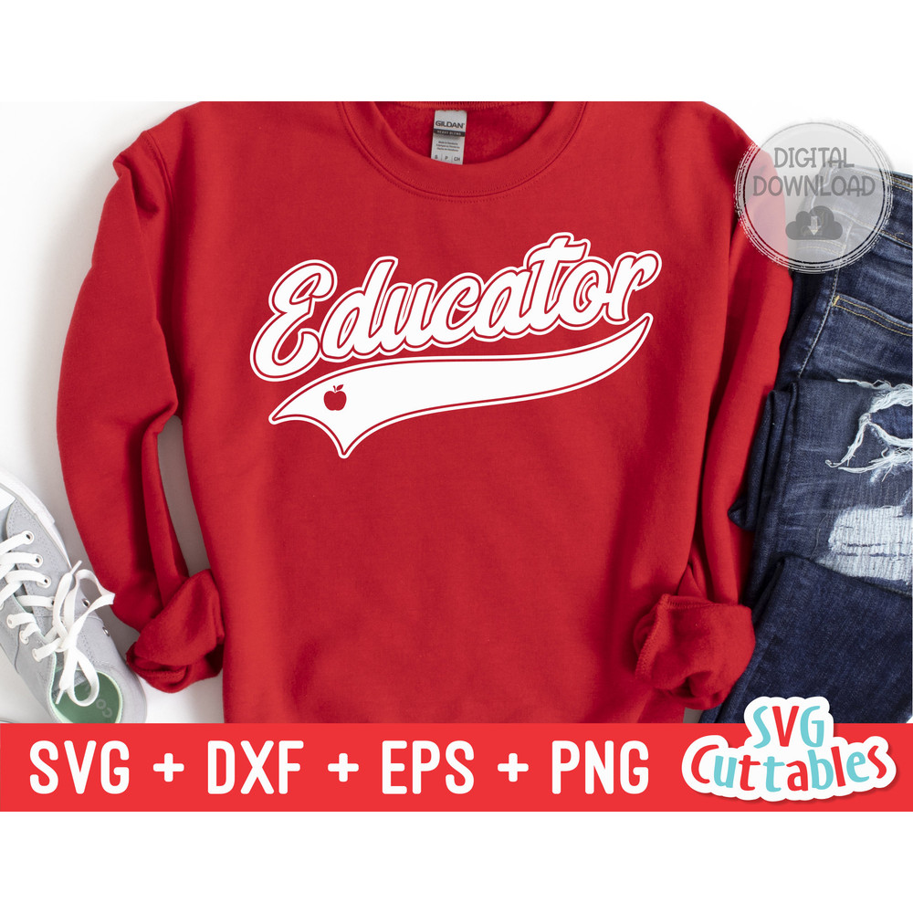 Educator svg - Teacher svg - Occupation - Swoosh - svg - dxf - eps - png - Cut File - Silhouette - Cricut - Digital Download - 1.jpg