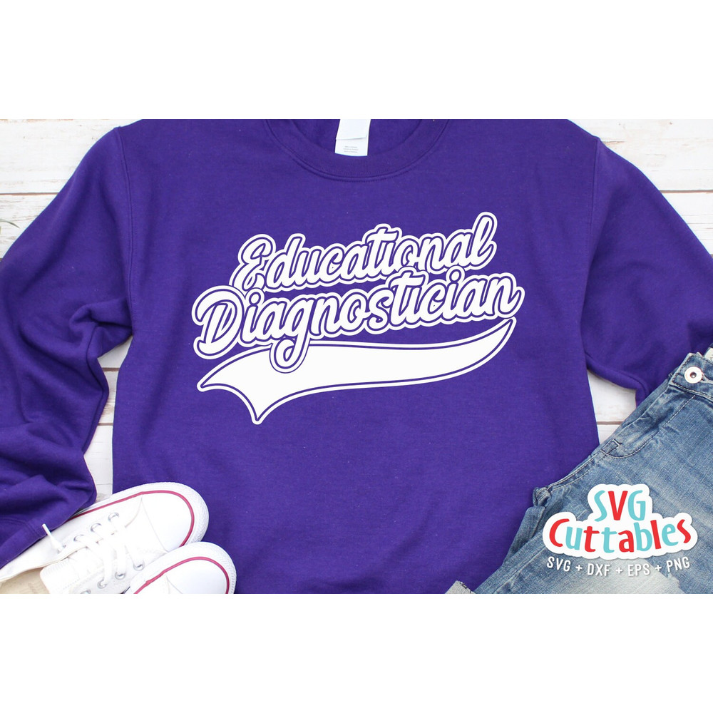 Educational Diagnostician svg - Teacher svg - Occupation - Swoosh - svg - dxf - eps - png - Cut File - Silhouette - Cricut - Digital File - 2.jpg